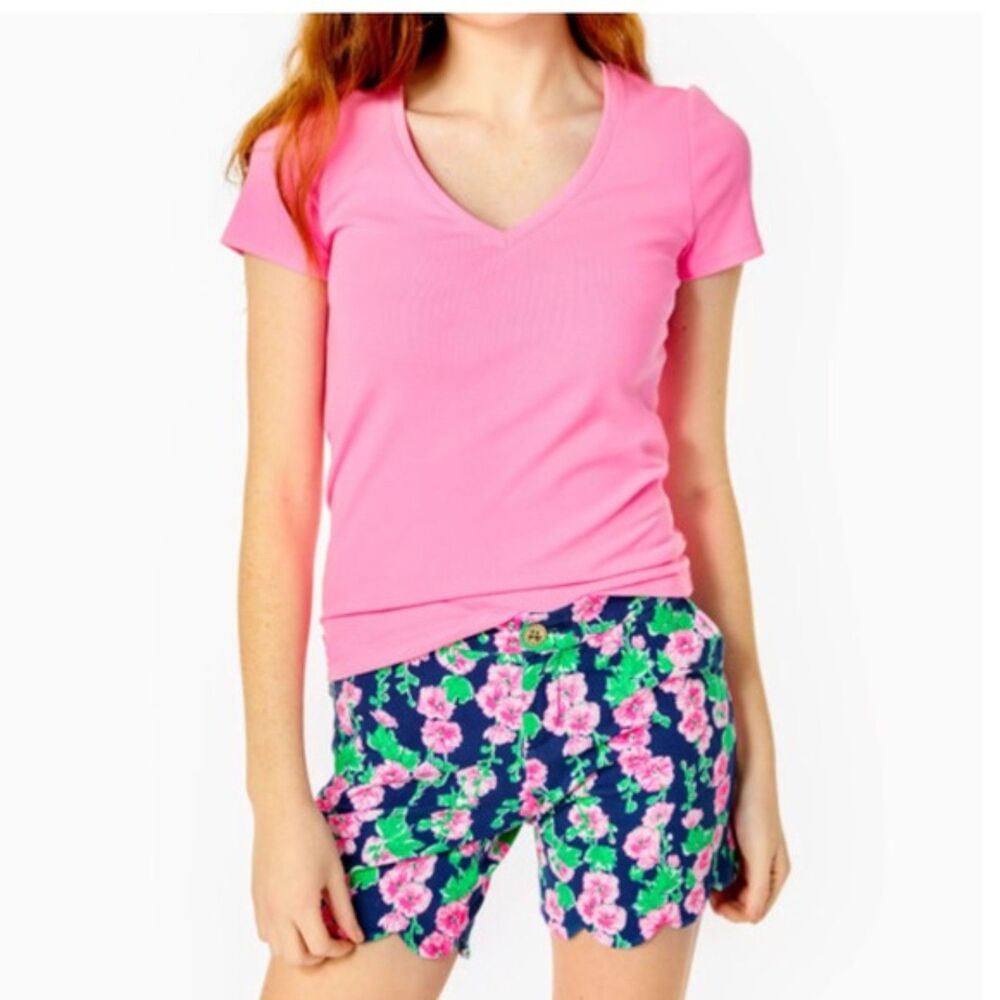 Lilly Pulitzer Darci Knit Oyster Bay Navy Shorts Women's Size 4 NWT